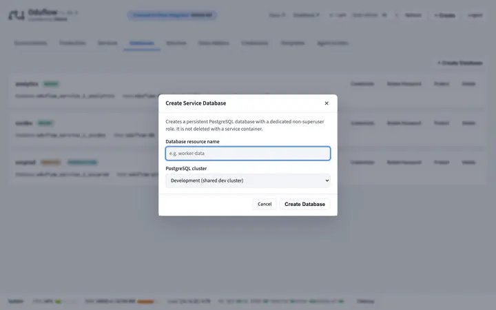 Crear una base de datos