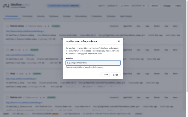 Instalar módulos