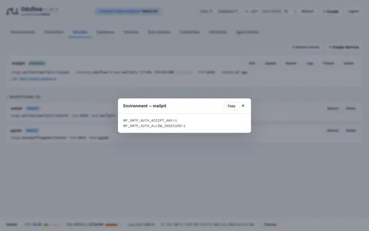 Variables del servicio